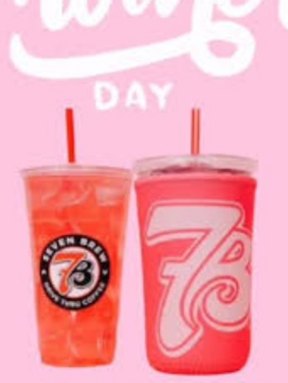 Seven 7 Brew Mother's Day Pink Drink Promo Poster